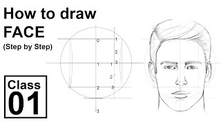 How to Draw Front Face Step by Step (Class -1)