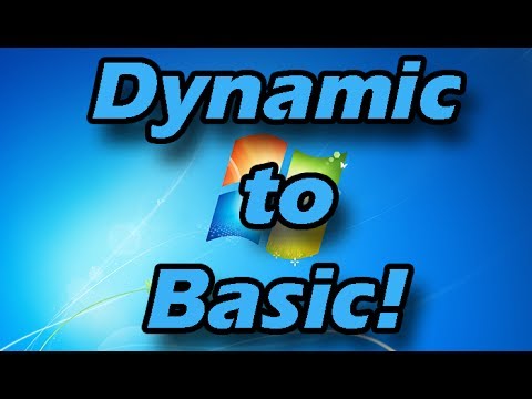 How to convert a Dynamic hard drive to Basic How to convert a Dynamic hard drive to Basic