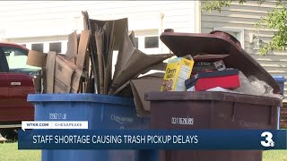 Chesapeake residents residents grow frustrated with trash pickup delays