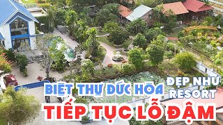 Nhà biệt thự Đức Hòa Long An bán lỗ 1,1 tỉ có hồ bơi sân vườn cực đẹp 60x60 nằm sát đường vành đai 4