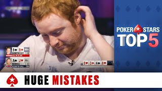 Top 5 Biggest Poker Mistakes ♠️ Poker Top 5 ♠️ PokerStars Global