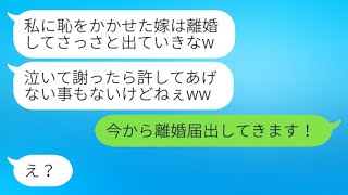 温厚な嫁を見下し、近所の人の前で嫌がらせをする姑が「恥をかいたから離婚しなさい」と言った。