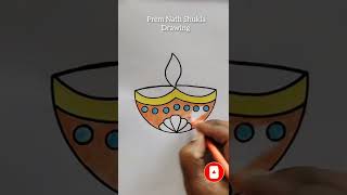 Diwali Drawing Easy /Happy Diwali Poster Drawing Easy Steps / Diwali Card Drawing #Shorts #Viral