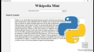 Wikipedia Search App using Python and Tkinter.
