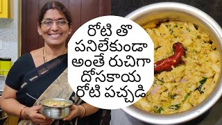 దోసకాయ పచ్చడి|దోసకాయ రోటి పచ్చడి|Dosakaaya(cucumber)pachadi in telugu|roti pachadi recipes in telugu