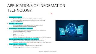 INFORMATION TECHNOLOGY | KEY COMPONENTS | FUTURE PROSPECTS AND CHALLENGES OF INFORMATION TECHNOLOGY