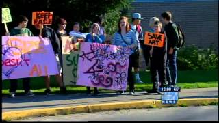 Parkrose High School students protest proposed budget cuts