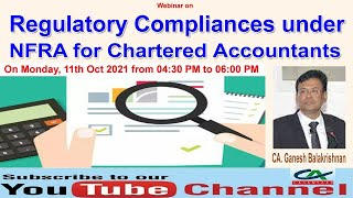 Regulatory Compliances under NFRA for Chartered Accountants | NFRA Compliances for CAs
