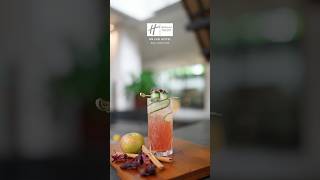 Applefusion – a refreshing blend of apple, cranberry, lemon, rosella tea, and tonic water