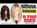 how to do ANTIAGING DIFFUSED BALAYAGE,step-by-step blurring technique @bettylazcanoenglish teaches