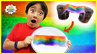 DIY Rainbow Science Experiment for kids with Ryan's World!!!