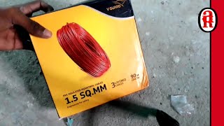 V-Guard 1.5 mm 3 Layer Cable(wire) Unboxing ..