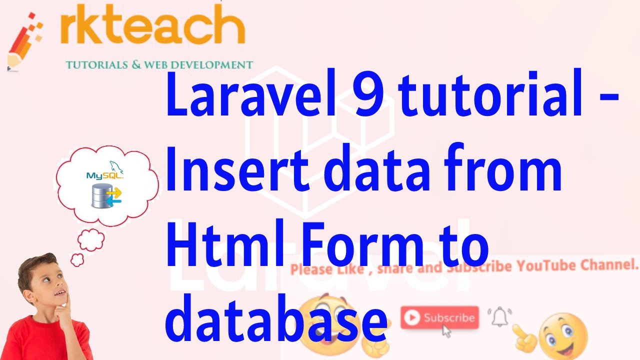 Laravel Tutorial - Insert Data From Html Form | Eloquent Laravel - YouTube