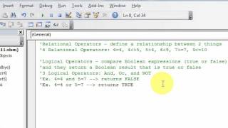 Lesson 20.1 Logical Operators