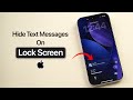 How to Hide Text Messages on iPhone Lock Screen?