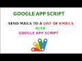 Send Bulk Emails From Google Sheets | Google App Script