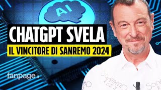 L’intelligenza artificiale svela chi sarà il vincitore di Sanremo 2024: la classifica completa