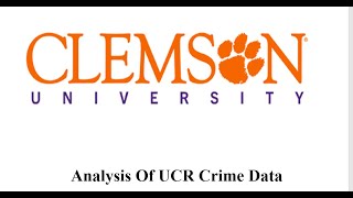 CPSC 6030 A Analysis of UCR Crime Data
