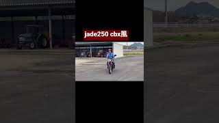 JADE250cbx仕様でウィリー失敗