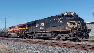 Norfolk Southern 7716 ES44AC leads Northbound gasoline train ft KCS 4874 ES44AC, 3/4/23