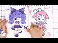 🍬 asmr 🍬 kuromi sanrio my melody hello kitty cinnamoroll keroppi ...sticker~ skill book