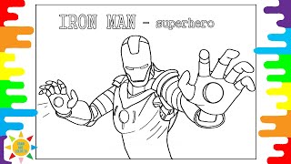 IRON MAN Coloring Page|SUPERHERO Trying his Power Coloring Page|Spektrem - Shine [NCS Release]