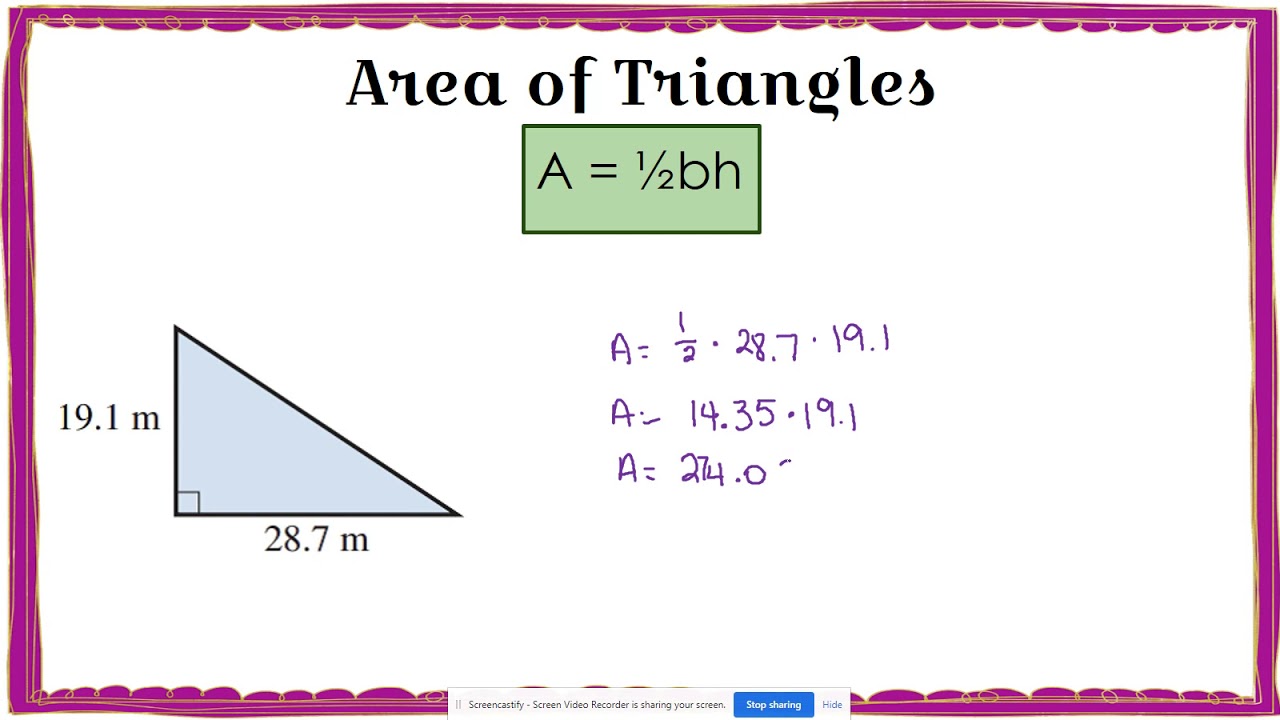 Area Of Triangles - YouTube