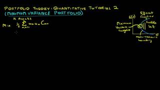 Portfolio Theory: Quantitative Tutorial 2 (Minimum Variance Portfolio)*