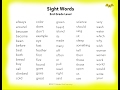 Learn 2nd Grade English Sight Words ~ You Tube ~