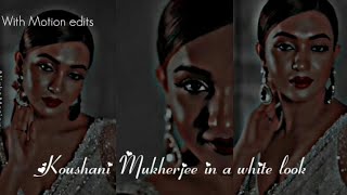 Koushani Mukherjee in a White look with saree | Koushani Mukherjee | Actress | Reels Motion