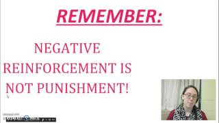 Positive vs. Negative Reinforcment, Punishment