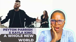 First Time Reacting To Peyton Parrish A Whole New World (Aladdin Cover) Ft Kayla King Music Reaction