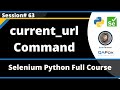 current_url command in Selenium Python (Session 63)