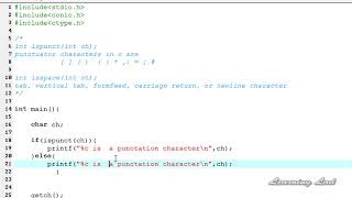 C Programming Language Video Tutorials for Beginners 87 ispunct, isspace Functions & Example 2