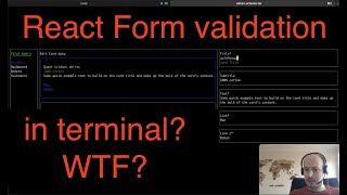 Generate ui in TERMINAL w/ JsonForms/React