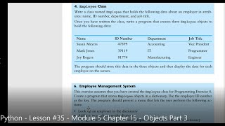 Python - Lesson #35 - Module 5 Chapter 15 - Objects Part 3