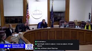 Hanover Selectboard 12/08/2025