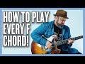 How To Play EVERY F Chord (CAGED SYSTEM) on Guitar With Diagrams!