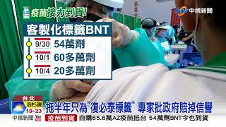 BNT.AZ接力到! 第11輪打BNT 49歲以下有望│中視新聞 20210930