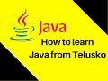 3.2 How to learn Java from Telusko