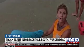 Toll booth worker killed after pickup truck slams into beach ramp; driver faces vehicular homicid...