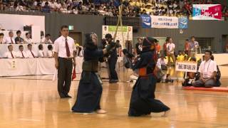 H26インターハイ【剣道団体女子決勝】　中堅戦・片山（麗澤瑞浪）×石橋（中村学園）