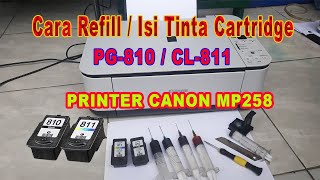 CARA REFILL / ISI TINTA  CARTRIDGE 810 811 PRINTER CANON MP258