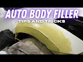 Auto body filler tips and techniques for a laser straight repair. diy auto body