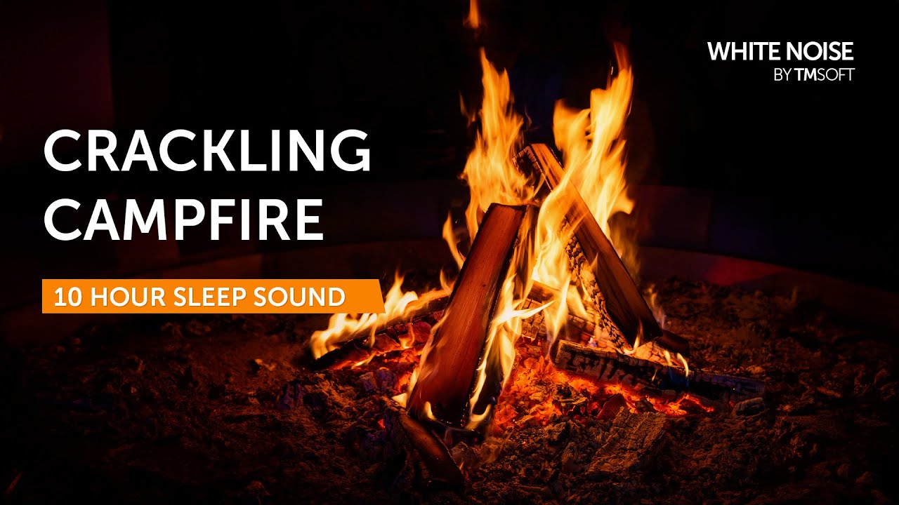 Camp Fire Crackling 10 Hours Sleep Sound Black Screen Youtube