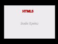 HTML5| Basic Syntax