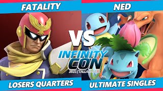 Infinity Con 2021 Losers Quarters - Ned (Pokemon Trainer) Vs Fatality (Captain Falcon) SSBU Ultimate