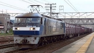 JR貨物 EF210-108 貨物列車 (遅れ1059レ 桃太郎) 東海道線 清洲駅 貨物線