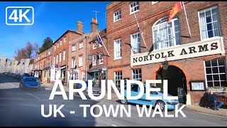 [4K] Virtual Walking Video of Arundel, England - British Market Town