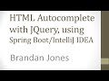 Add a simple JQuery Autocomplete to HTML with Thymeleaf